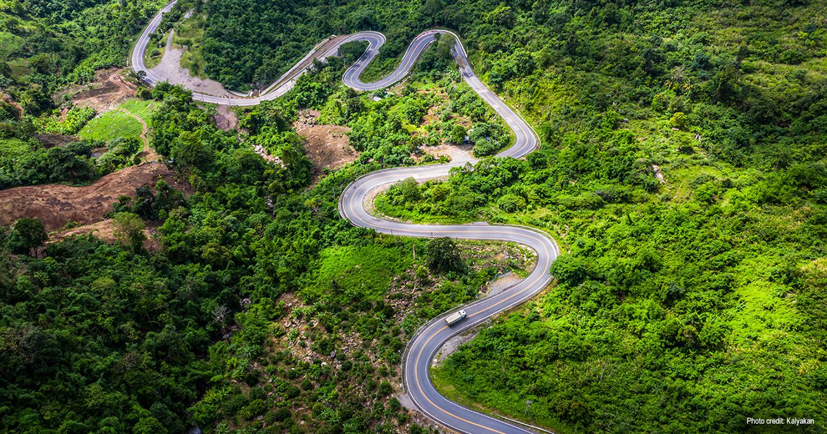 Winding road in Thailand