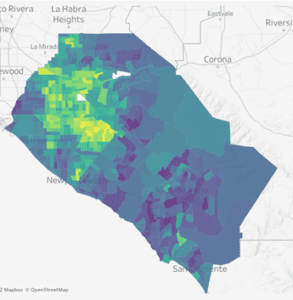 Map of Orange County, California