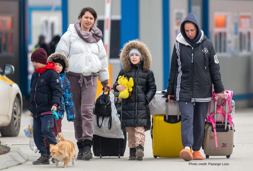 Refugees crossing from Ukraine into Isaccea, Romania 05 March 2022