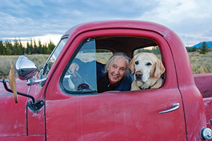 Photo from cover of book "Jane Goodall at 90"